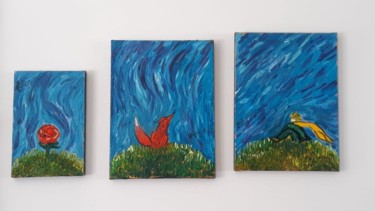 The little Pirnce Triple Schilderij getiteld "The little Pirnce T…" door João Miranda, Origineel Kunstwerk, Olie