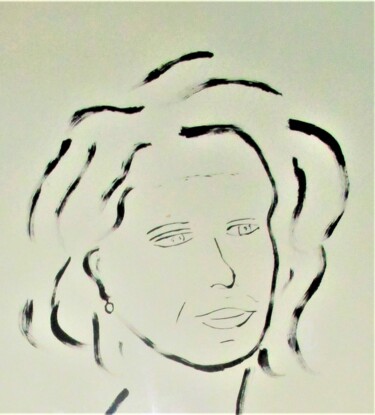 Portrait de Pascaline Painting titled "Portrait de Pascali…" by Roberto Urbano, Original Artwork, Acrylic
