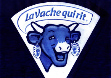 图画 标题为“La Vache qui rit” 由Ananou, 原创艺术品, 圆珠笔