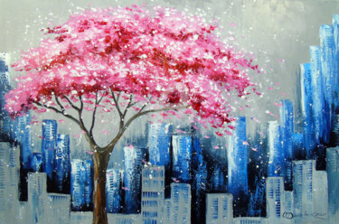 제목이 "Cherry blossom in N…"인 미술작품 Olha로, 원작, 기름