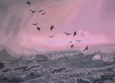 绘画 标题为“Lonely feeling” 由Sanja Dakic, 原创艺术品, 丙烯 安装在木质担架架上