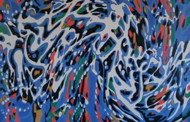 Painting titled "Сurrent (еlectric c…" by Oleksandr Lekomtsev, Original Artwork, Oil