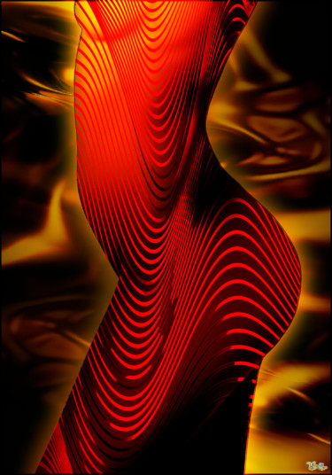 Digital Arts titled "Le Rouge et le Noir…" by Tyfhaan Yk, Original Artwork, Digital Painting