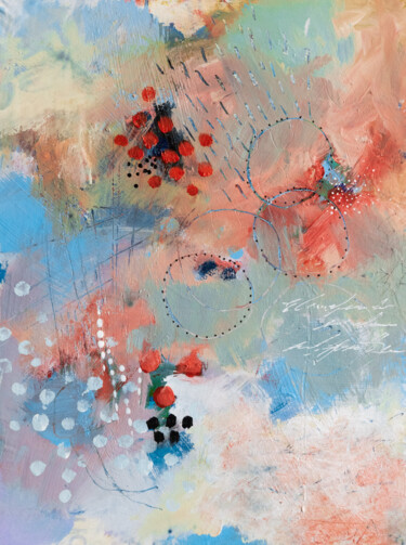 绘画 标题为“Un été inoubliable” 由Chantal Proulx, 原创艺术品, 丙烯 安装在木板上