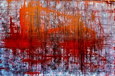 绘画 标题为“Cityscape in red” 由Greg Powell, 原创艺术品, 搪瓷