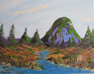 Painting titled "L' Ardèche" by Roberto Urbano, Original Artwork, Oil