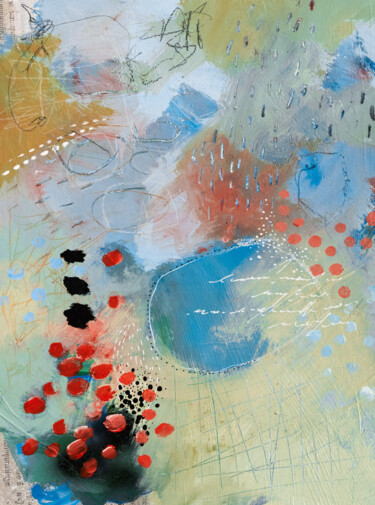 绘画 标题为“Une journée à Bangk…” 由Chantal Proulx, 原创艺术品, 丙烯 安装在其他刚性面板上