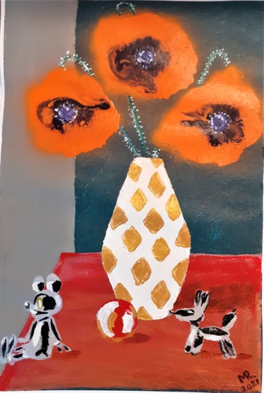 绘画 标题为“Still life-014.” 由Marie Ruda, 原创艺术品, 丙烯