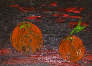 「Les 2 Oranges」というタイトルの絵画 Roberto Urbanoによって, オリジナルのアートワーク, オイル
