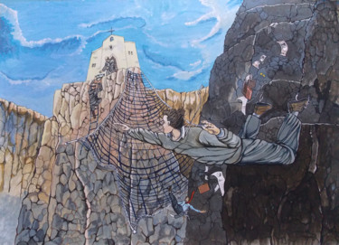 Painting titled "LEAP OF FAITH" by Lazaro Hurtado, Original Artwork, Acrylic
