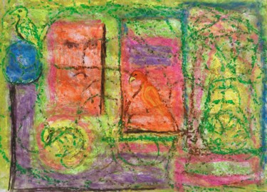 dessin d'écolier Laissez-moi rêver que j'ai dix ans 绘画 标题为“dessin d'écolier…” 由Francisco Duart Mendes, 原创艺术品, 粉彩