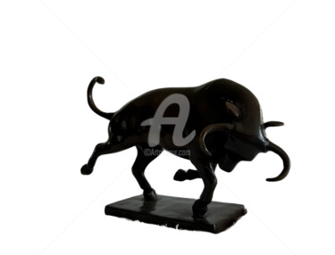 Sculpture intitulée "Taureau 4" par Recyclage Design - Réanimateur D'Objets , Œuvre d'art originale, Bronze