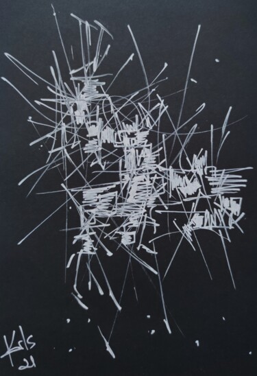 DESSIN ACRYLIQUE SUR PAPIER 224 G 2021/001 Σχέδιο με τίτλο "DESSIN ACRYLIQUE SU…" από Karls, Αυθεντικά έργα τέχνης, Ακρυλικό