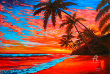 Landscape Dew Painting titled "Landscape Dew" by Olaoluwa Smith, Original Artwork, Acrylic