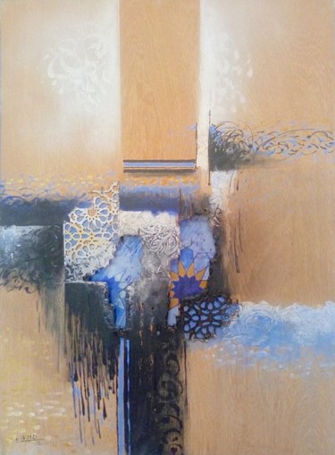 绘画 标题为“Bas relief 1” 由Fouzi El Basri, 原创艺术品, 丙烯