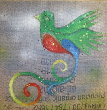 绘画 标题为“Oiseau de paradis” 由Tania Ohse, 原创艺术品, 丙烯