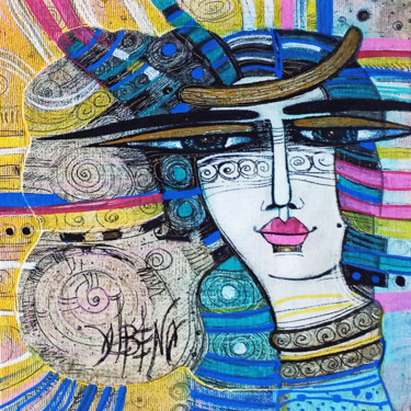 Peinture intitulée "Constellations 23,5…" par Albena Vatcheva, Œuvre d'art originale, Huile Monté sur Châssis en bois