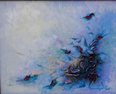 Peinture intitulée "HOJAS" par Soraya Quintana Quiñones, Œuvre d'art originale, Acrylique