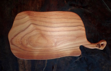 Sculpture intitulée "Éléphanteau couché" par Serge Uebersax, Œuvre d'art originale, Bois