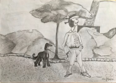 제목이 "El Parigiano aburri…"인 그림 Lola Èlysèes로, 원작, 연필