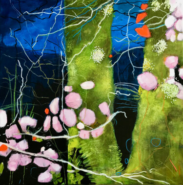 Peinture intitulée "Ce petit chemin qui…" par Nadine Falguieres (NADI), Œuvre d'art originale, Acrylique