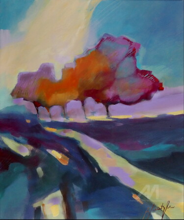 绘画 标题为“Sunny road” 由Alina Matykiewicz, 原创艺术品, 丙烯