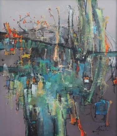 Spring Painting titled "Spring" by Martin Racko, Original Artwork, Acrylic Mounted on Cardboard
