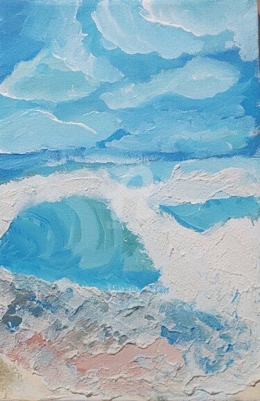 Peinture intitulée "Ocean beach" par Vladyslav Savchenko, Œuvre d'art originale, Acrylique