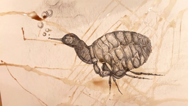 图画 标题为“1dDw / The body in…” 由Leni Smoragdova, 原创艺术品, 标记