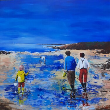 Peinture intitulée "Marée basse" par Carole D'Eyssautier, Œuvre d'art originale, Acrylique