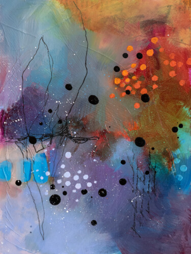 Je m'égare dans vos pensées Painting titled "Je m'égare dans vos…" by Chantal Proulx, Original Artwork, Acrylic Mounted on Other rigid panel