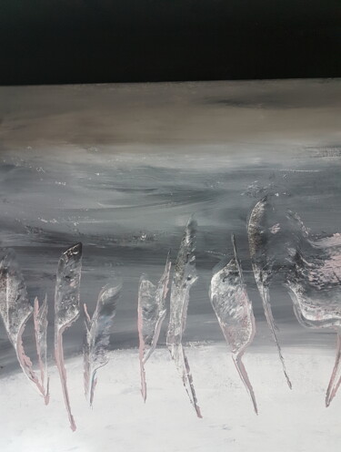 Painting titled "Espace" by Azzedine Roua, Original Artwork, Acrylic