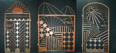雕塑 标题为“Steel Gates (above…” 由Jan And Jo Moore, 原创艺术品, 金属