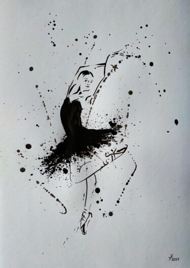 Ballerina №037 绘画 标题为“Ballerina №037” 由Yaroslav Teslenko, 原创艺术品, 丙烯