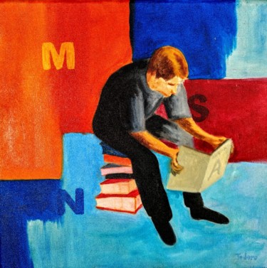 Peinture intitulée "Leituras" par Luiz Ney Todero, Œuvre d'art originale, Huile