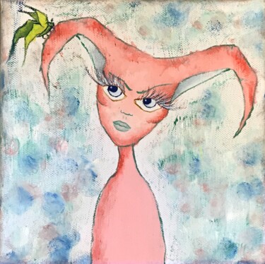 绘画 标题为“Disgust” 由Daria Sokolova, 原创艺术品, 油 安装在木质担架架上