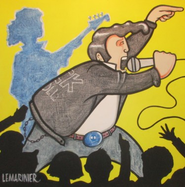 Peinture intitulée "Samedi soir à la sa…" par Philippe Lemarinier, Œuvre d'art originale, Acrylique