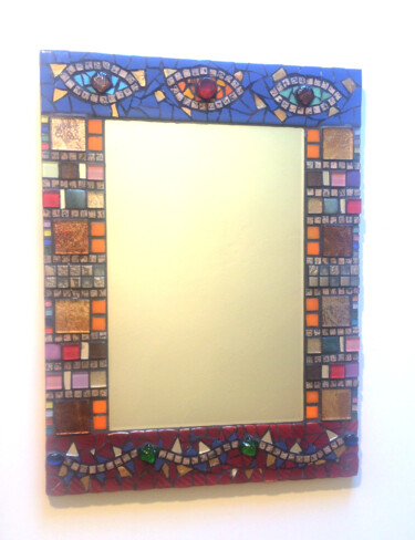 miroir mosaïque couleurs " les yeux" cadeau unique Design titled "miroir mosaïque cou…" by Odile Maffone Mosaïque Joyeuse, Original Artwork, Mosaic