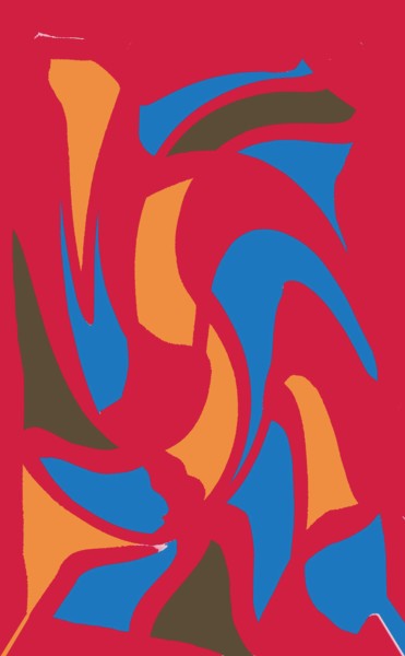 Arte digital titulada "MIXTURE RED" por Ro Model, Obra de arte original, Pintura Digital