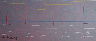 Arts numériques intitulée "Course nautique 11 h" par Roberto Urbano, Œuvre d'art originale, Travail numérique 2D