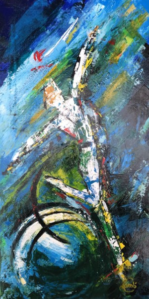 Peinture intitulée "Légèreté de l'être" par Hervé Lamb', Œuvre d'art originale, Acrylique Monté sur Châssis en bois