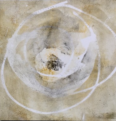 "Monotype 20_08" başlıklı Baskıresim Christine Membrez tarafından, Orijinal sanat, Monotip Ahşap panel üzerine monte edilmiş