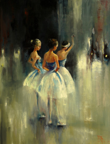 Painting titled "ballet10" by Pavel Filin, Original Artwork, Oil
