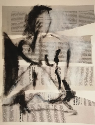 Κολάζ με τίτλο "Pensive après la le…" από Martin Jobert, Αυθεντικά έργα τέχνης, Ακρυλικό