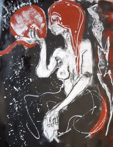 Drawing titled "la havane" by Evelyne Cassan, Original Artwork, Pastel