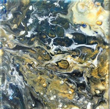 Painting titled "Ocre, noir, blanc" by Marie-Pascale Le Goff (L’île à L’eau), Original Artwork, Acrylic