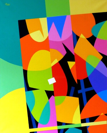 Peinture intitulée "BONS BAISERS DE BAH…" par Stephane Bulan, Œuvre d'art originale, Acrylique Monté sur Châssis en bois