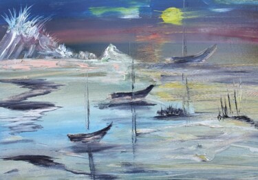Peinture intitulée "On waiting one" par Pascal Jung, Œuvre d'art originale, Huile