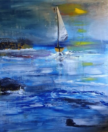 Peinture intitulée "Alone" par Pascal Jung, Œuvre d'art originale, Huile