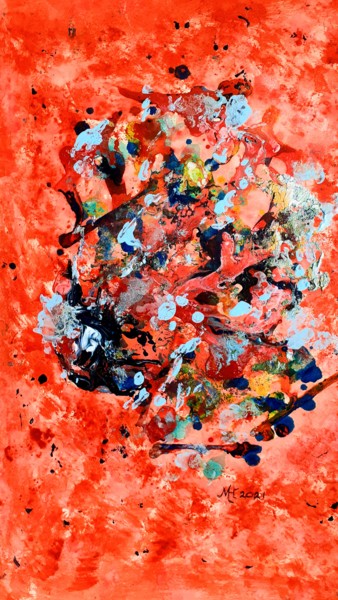 Schilderij getiteld "Bright future" door Marianne Huizinga, Origineel Kunstwerk, Acryl